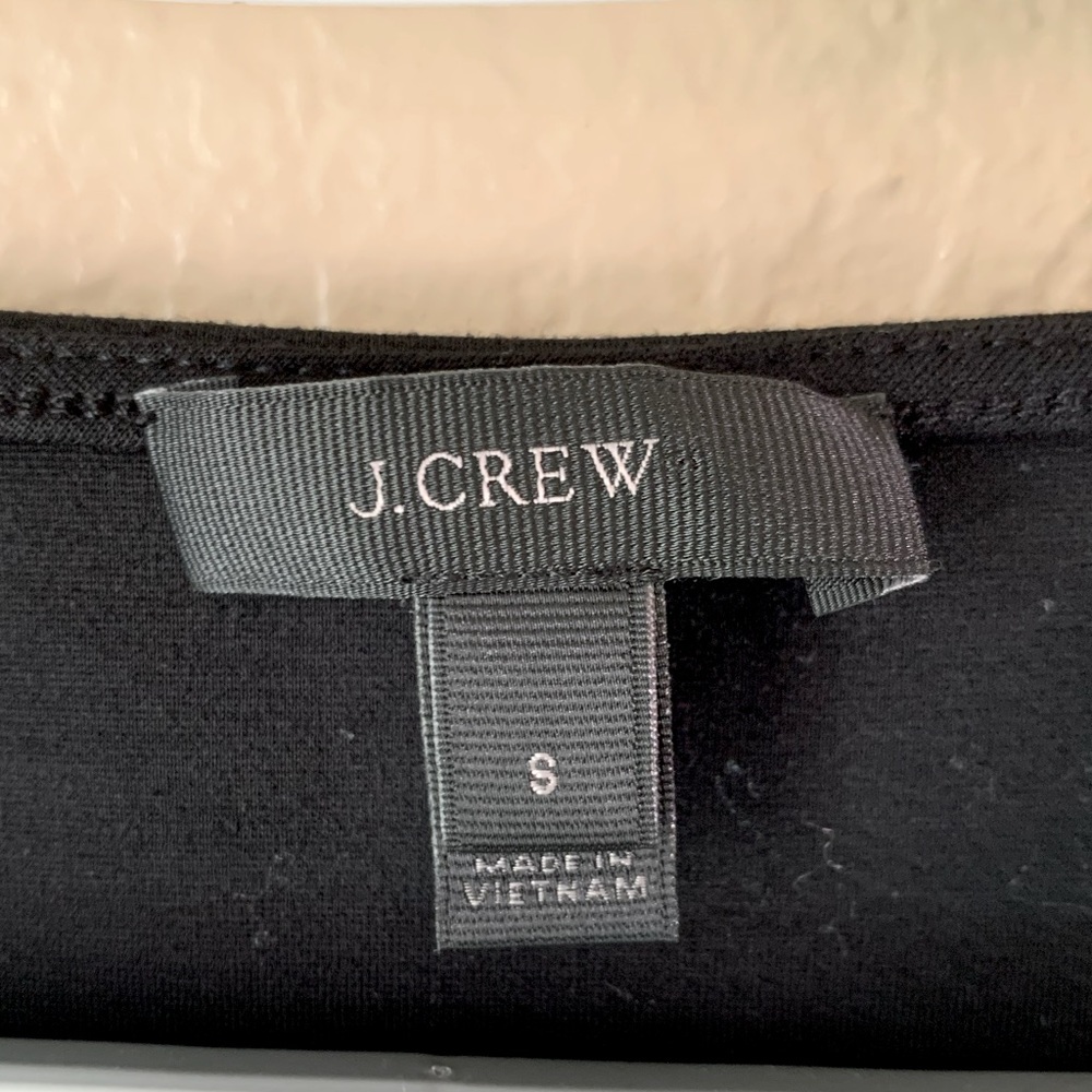 J. Crew Black Velvet Peplum Sleeveless Top Size S - Picture 5 of 6